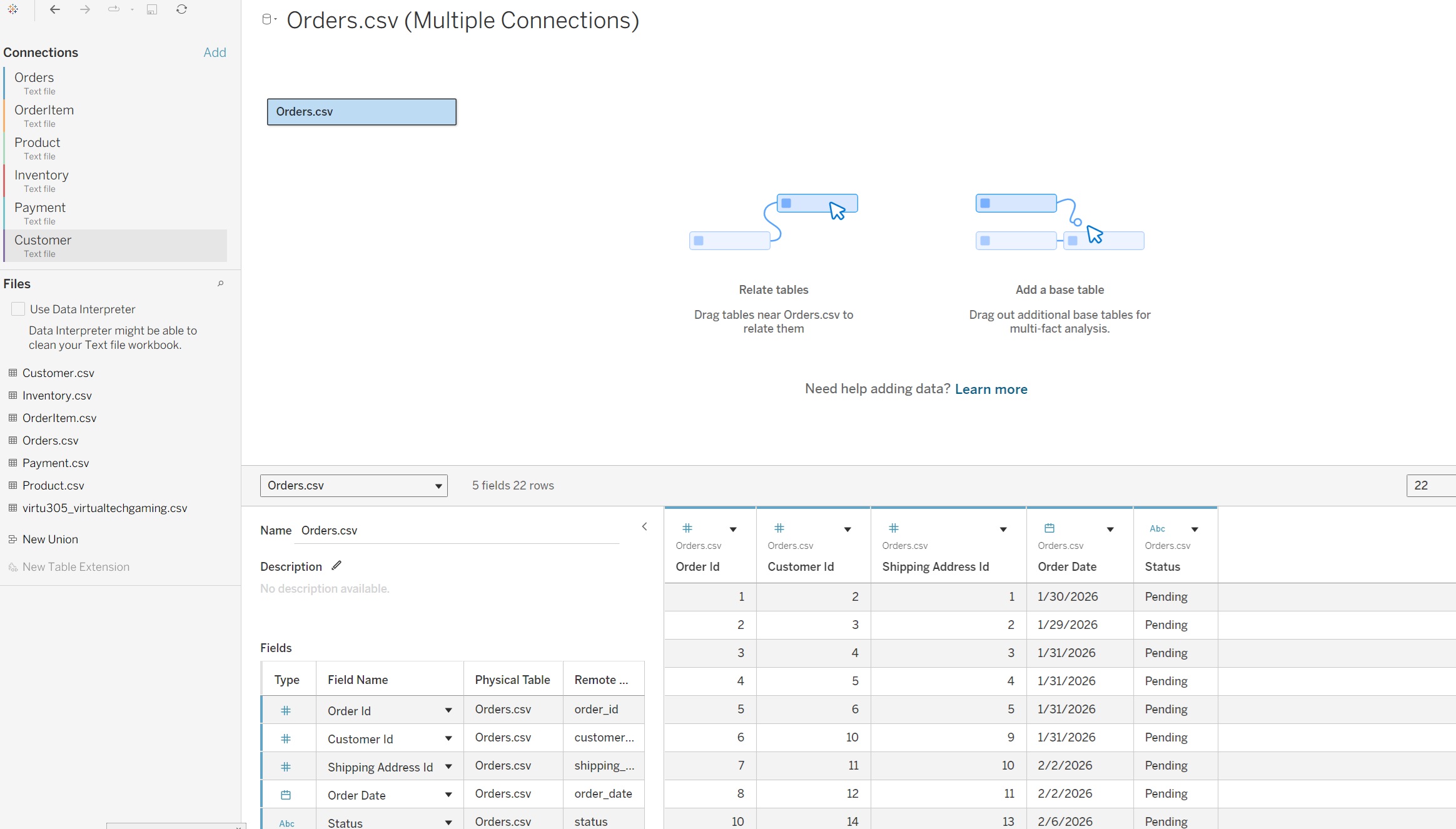 Tableau Connection Files